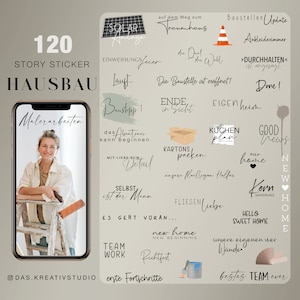 120+ Instagram Story Sticker House Building Basic Renovation Conversion House Construction Site New Building good notes planner digital png