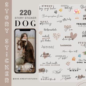 220+ adesivi per storie di Instagram, adesivi per storie di cani e animali domestici, sfondi per cani, sfondi per zampe, amore per cuccioli, migliore amico, amore, png digitale