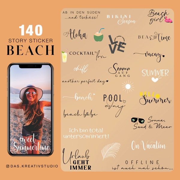 140+ Instagram Story Sticker Beach Holiday Travel Beach Sun Love Basic Explore Storysticker Holiday vacation summer Stickers digital png