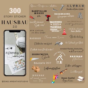 300+ Instagram Story Sticker House Building Renovation Conversion House Construction Site Old Building New Building Moving Own Home good notes planner digital png