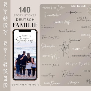 140+ Instagram Story Sticker familie Mama Papa Kids zu Hause Basic Oma Opa love deutsch clipart digital png