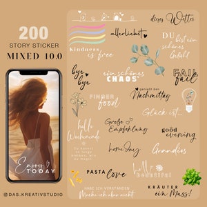 Más de 200 pegatinas de historias de Instagram mezcladas 10 viajes amor fiesta básica fin de semana letras Storysticker pegatinas familiares clipart digital png