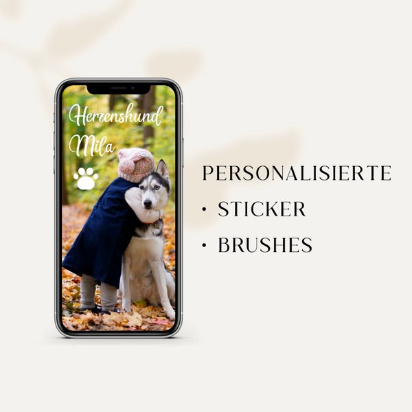 Personalisierte Instagram Story Sticker individuelle Schriftzüge Brushes Brushstrokes selbst gestalten png