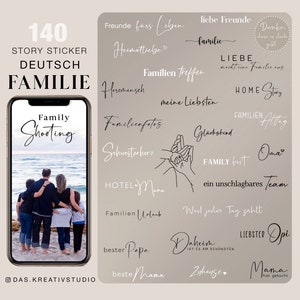 140+ Instagram Story Sticker family mom dad kids home basic grandma grandpa love german clipart digital png