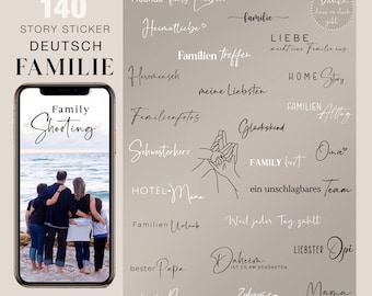 140+ Instagram Story Stickers famille maman papa enfants à la maison de base grand-mère grand-père amour allemand clipart numérique png