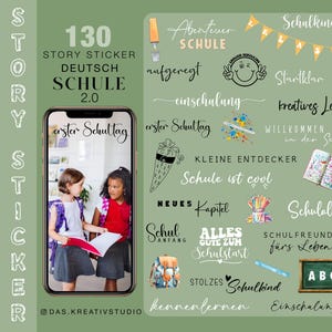 130+ Instagram Story Sticker Schule Einschulung Kinder Schulkind Work Planner Basic Daily deutsch family digital png