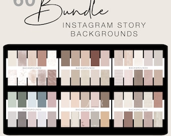 60 Instagram Story Backgrounds Bundle Beige Backgrounds Template Overlay Texture Wallpaper neutral minimal digital paper