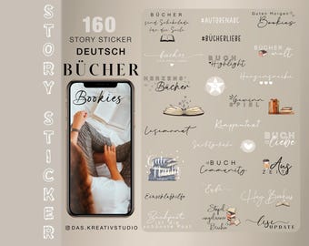 160+ naklejek na historie na Instagramie, książki, miłość, podstawowe książki, bookies, bookstagram, post książkowy, bookworm, storysticker, niemieckie naklejki, cyfrowe png