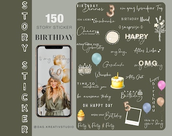 150+ Instagram Story Sticker Birthday dear family celebration everyday Basic Daily Clipart digital png