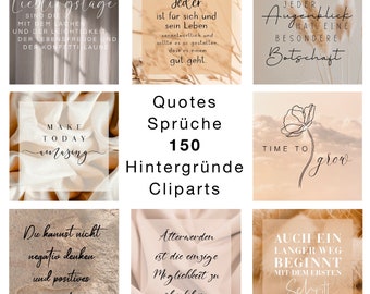 150 Instagram Story Backgrounds Bundle Beige Hintergründe Template Overlay Texture Wallpaper Quotes Zitate Sprüche Cliparts png digital