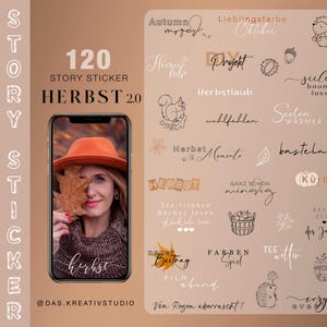 120+ Instagram Story Sticker Herbst Basic Blätter Kürbis Hyyge Igel backgrounds deutsch zu Hause Clipart digital png