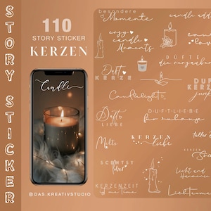 110+ Instagram Story Sticker Kerzen Hygge gemütlich Tee Zeit Kerze Entspannen Love Basic Storysticker Stickers digital png