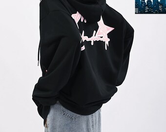 Star Crop Zip Up Jacket Y2K Aesthetic Long Sleeve Harajuku Kawaii Clothing