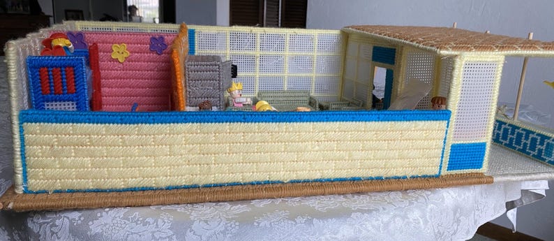 Plastic Canvas Dollhouse Pattern Mid century Modern Etsy