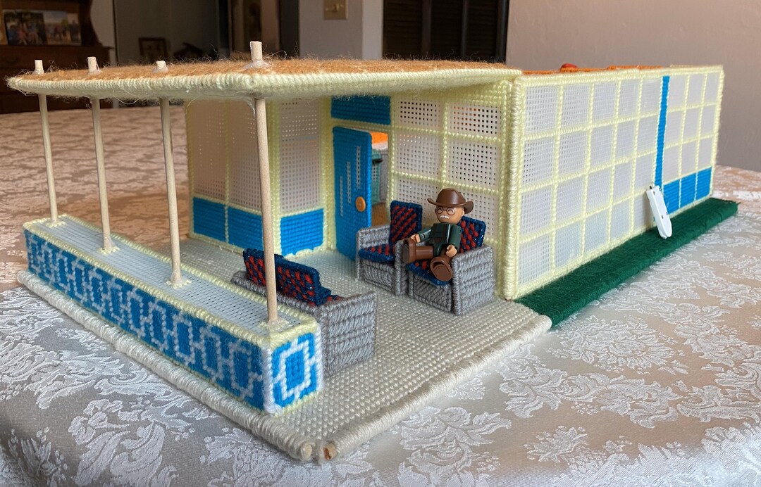 Plastic Canvas Dollhouse Pattern Mid century Modern Etsy