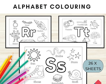Alphabet Coloring Pages for Preschoolers - Educational Activities, Printable Worksheets, and Fun Learning for Preschool Letters, Colouring