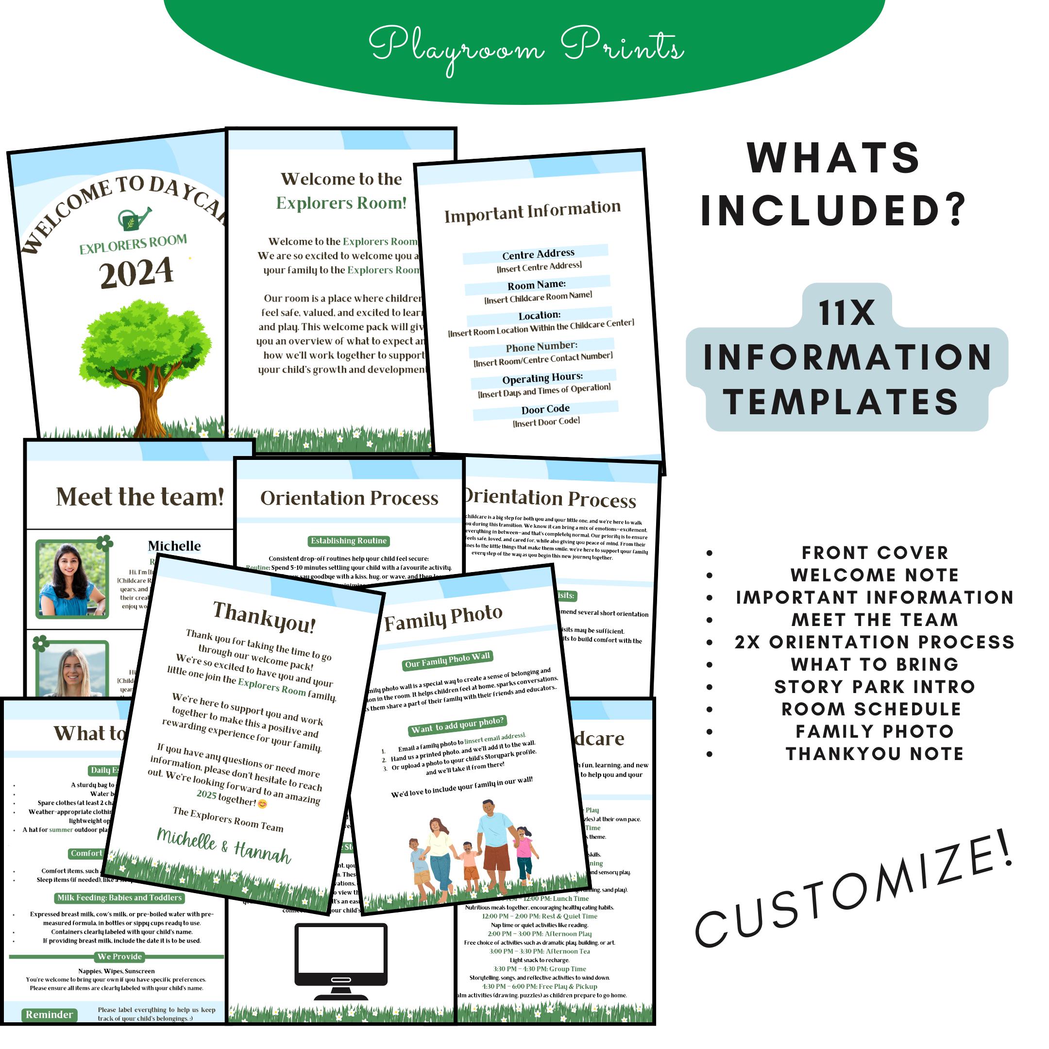 Customizable Daycare Welcome Pack Template | Edit on Canva | All About ...