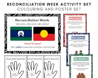 Reconciliation Week 2024 Activity and Poster Set, Aboriginal Indigenous Australia Art Activity for Classroom, Teacher Printable Resources