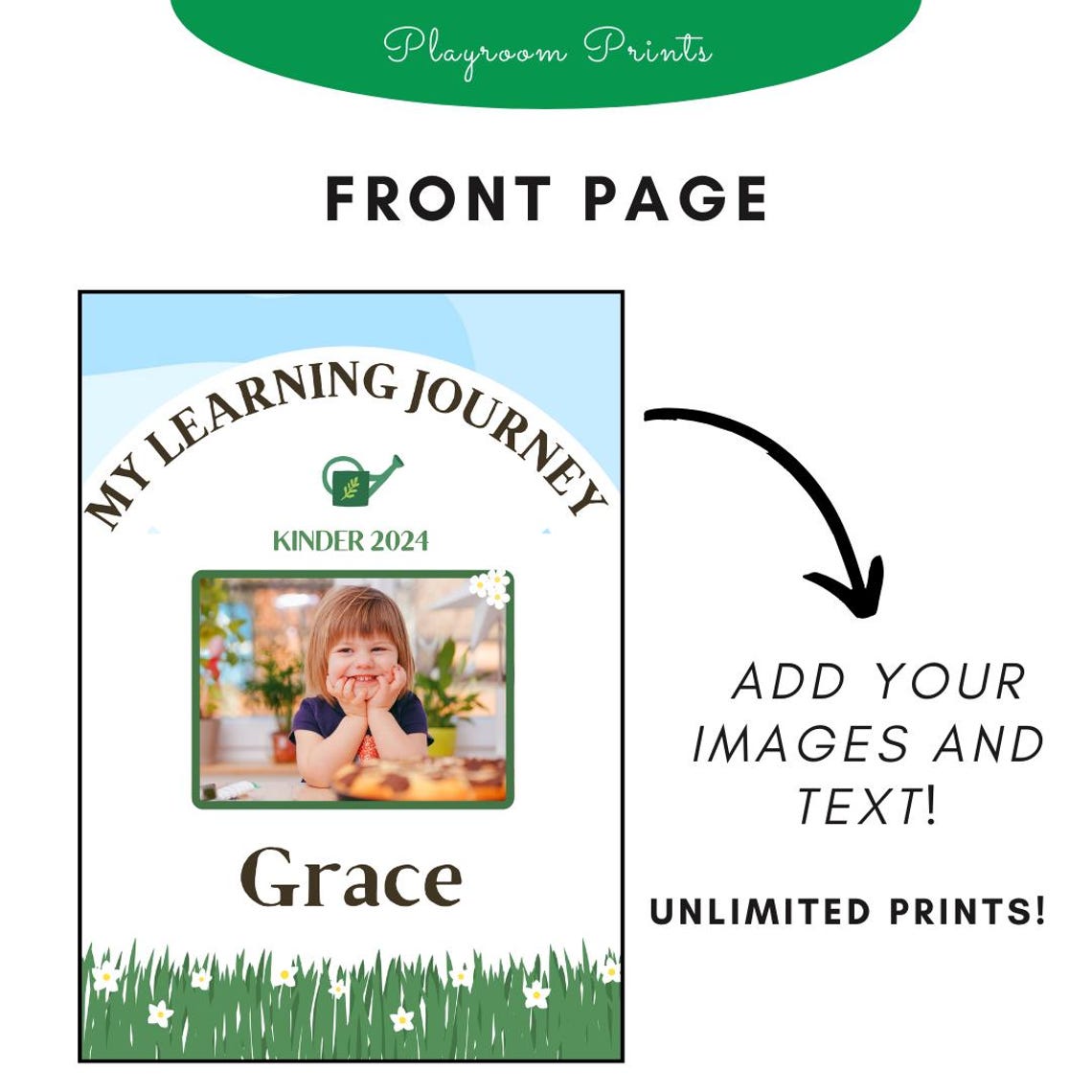 Custom Early Learning Journey Portfolio Front Covers for Early Learning ...