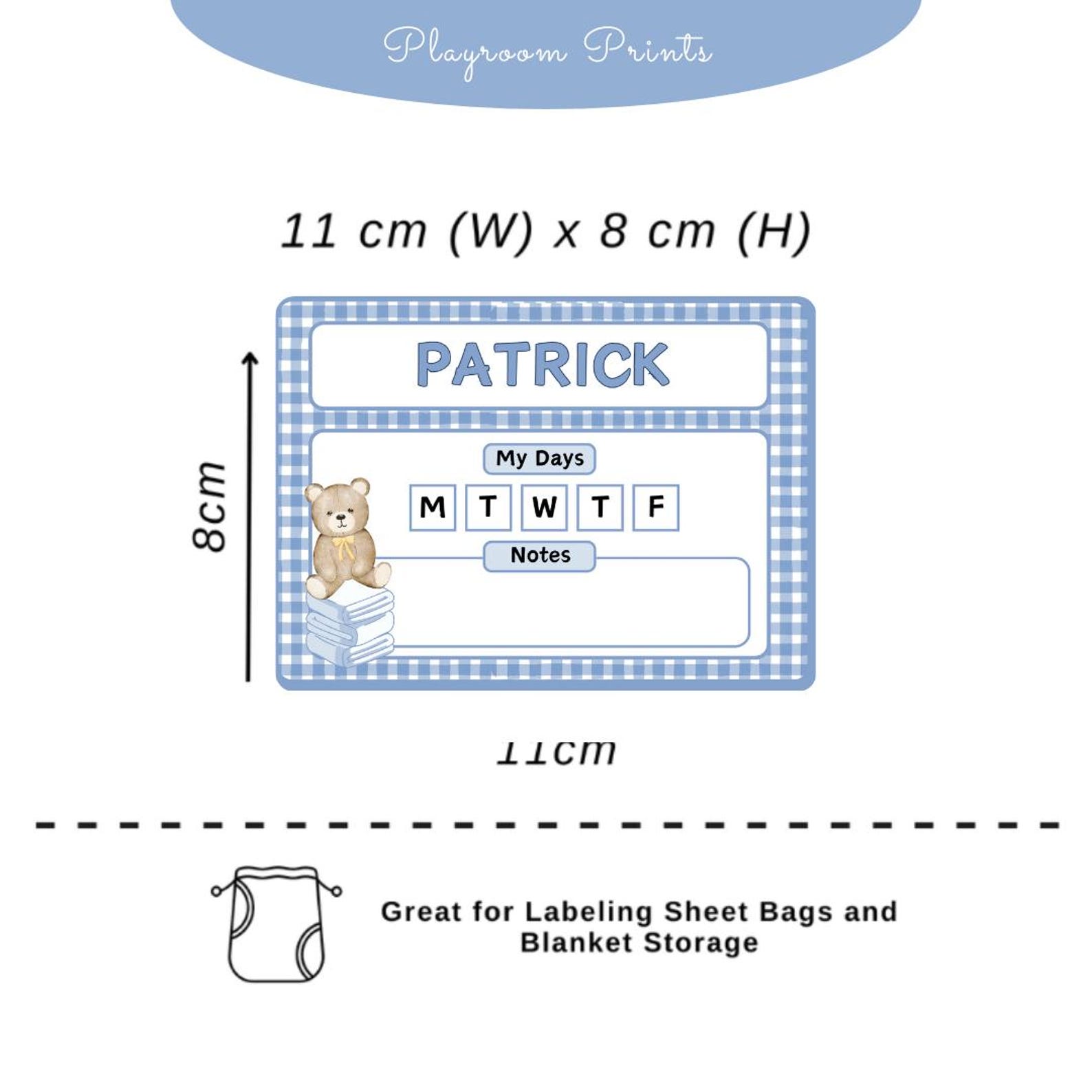 Daycare Sleep Tags – Fresh Sheets | Editable Name Tags for Cots, Sheet ...