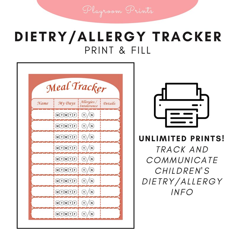 5x Daycare Organization Printable Charts Preschool | Fillable Routine ...