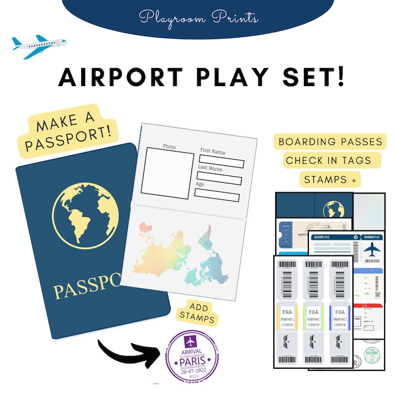 Travel Set Airport - Etsy
