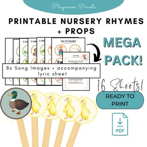 Rima infantil para crianças, 5 macaquinhos, rimas infantis para impressão, música infantil, atividade para crianças pequenas, atividade de cuidados infantis, adereços para rimas infantis