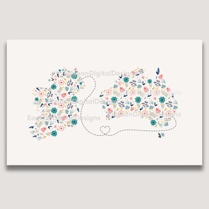 Irland und Australien - Reisedruck - Australien Geschenk - Abschiedsgeschenk