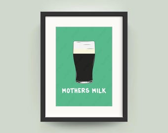 Lámina artística personalizada de Guinness – Decoración de pared de pub irlandés