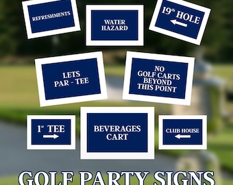 Golf Party Signs: Printable Birthday Decorations (Digital Download)