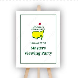 Personalised Masters Viewing Party Sign, Masters Golf Party Signs, Golf Birthday, Masters Golf Party Décor, Golf Party Sign
