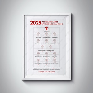 Tyrone Ladies 2025 All Ireland Intermediate Champions Print