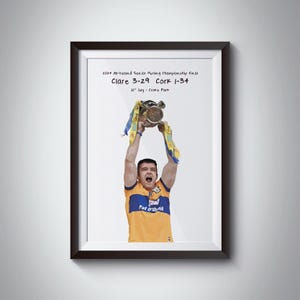 Clare GAA 2024 All Ireland Hurling Winners Print Tony Kelly Lifting Liam MacCarthy in Croke Park