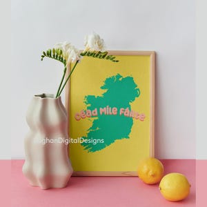 Cead Mile Failte Print, Irish Print, Home Print, Trendy Wall Art, Ireland Print, Gaelic Print, Irish Art Print, Vintage Print