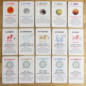 Set de 3 jeux planètes, signes et maisons