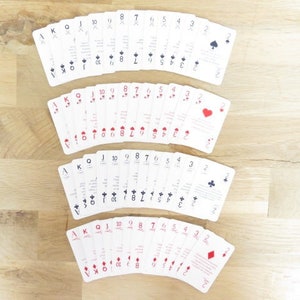 Jeu de 52 cartes avec messages PM
