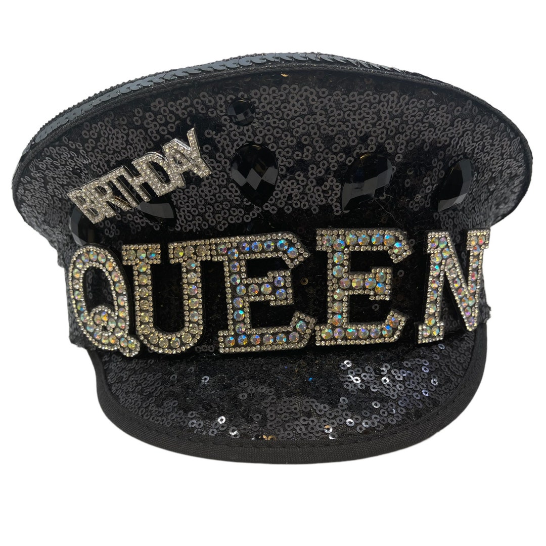 Rock Off Maglietta Ufficiale Queen Crest Diamanté - Donna Slim Fit, Nero, Taglia Large