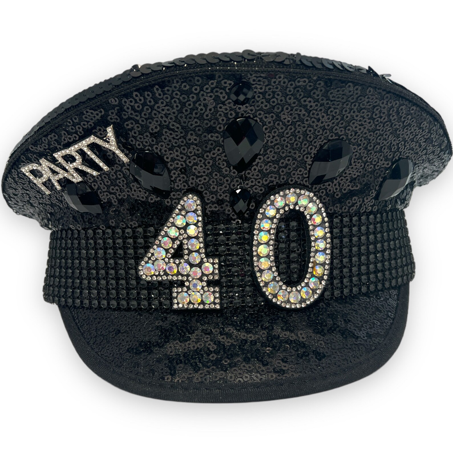 40th Birthday Captains Black Hat for Fortieth 40 Celebration Party ...