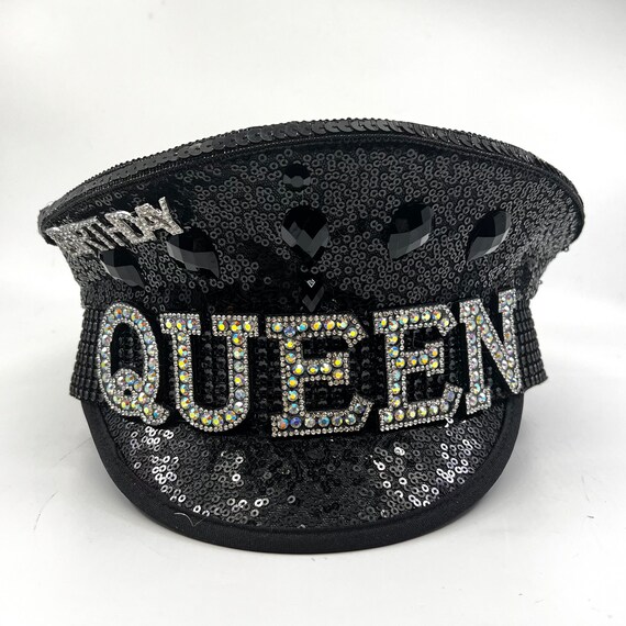 Sequin Captain Birthday Hat Birthday Rhinestone Hat, Captain Hat, Birthday Hat  main image 2