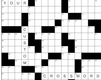 customized crossword puzzle etsy