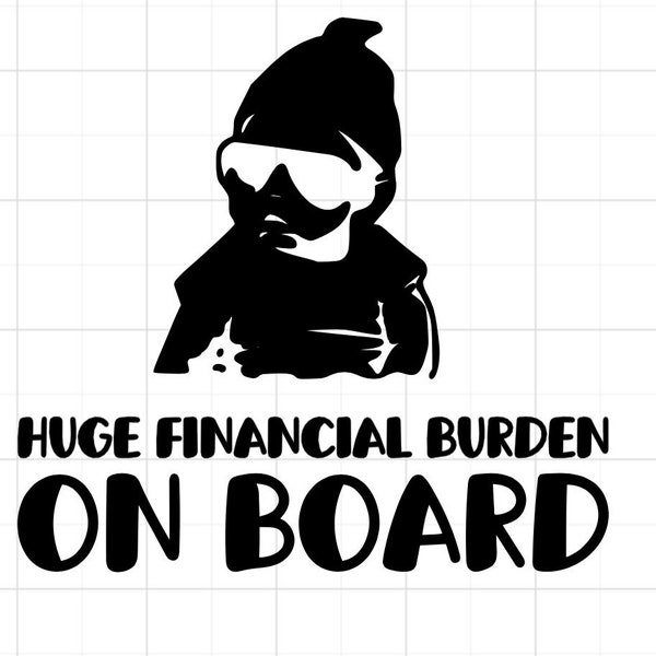 Huge Financial Burden On Board Car Decal