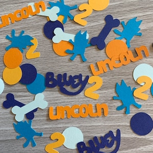 Personalized Blue Dog Confetti Mix