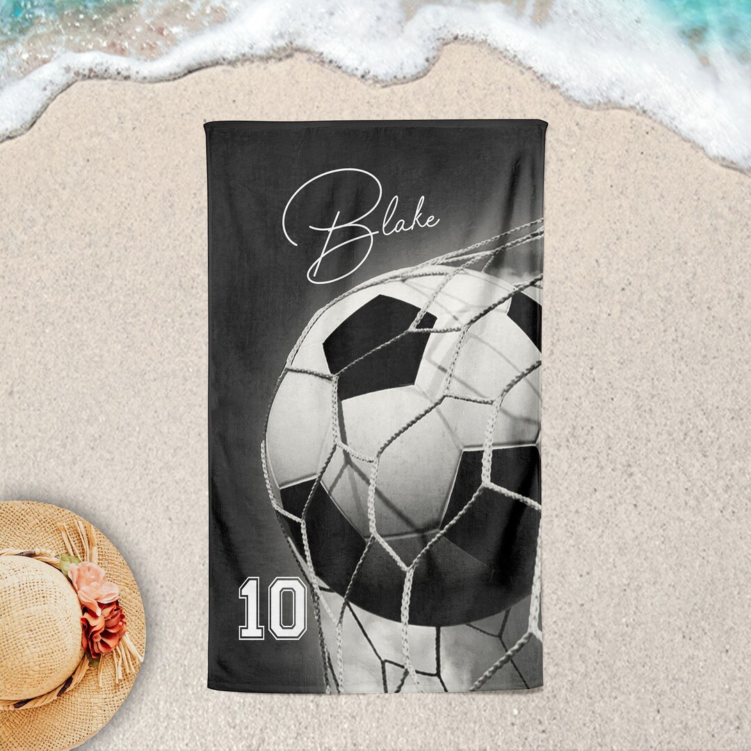 Personalized Soccer Beach Towels 3D Print Sport Team Soccer Beach Towel