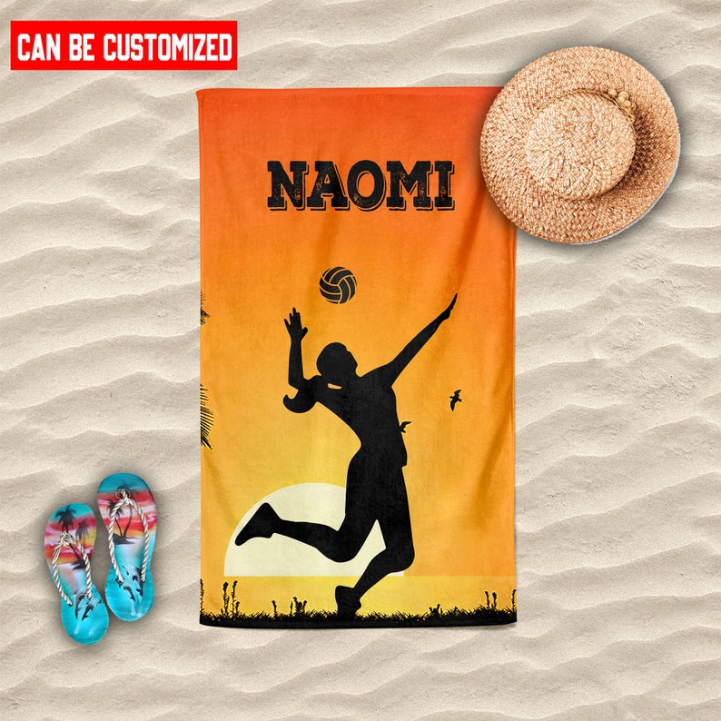 Personalized Volleyball Beach Towel for Girls 3D Print Sport Team