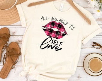 Valentine's day T-SHIRT,  Self Love T-Shirt, Valentine gift for her, retro Love Shirt, Xoxo tshirt, Valentines Day t-shirt for women