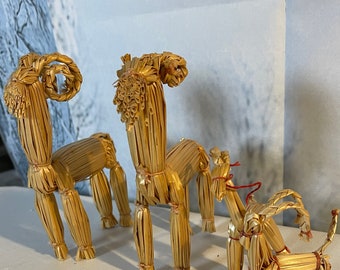 Christmas goats made of straw, from Sweden