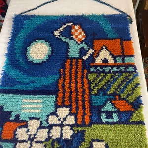 Beautiful handmade hand knotted rya wallhanging