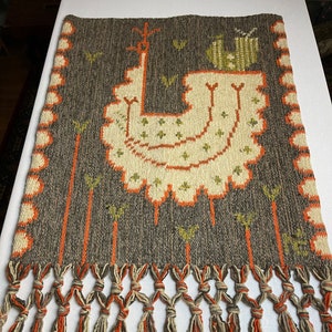 Fantastic handwoven wall hanging. Vintage tapestry Hand made Kilim. Designed by Eva Nemeth.