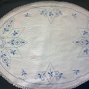 Beautiful hand-embroidered tablecloth from Sweden