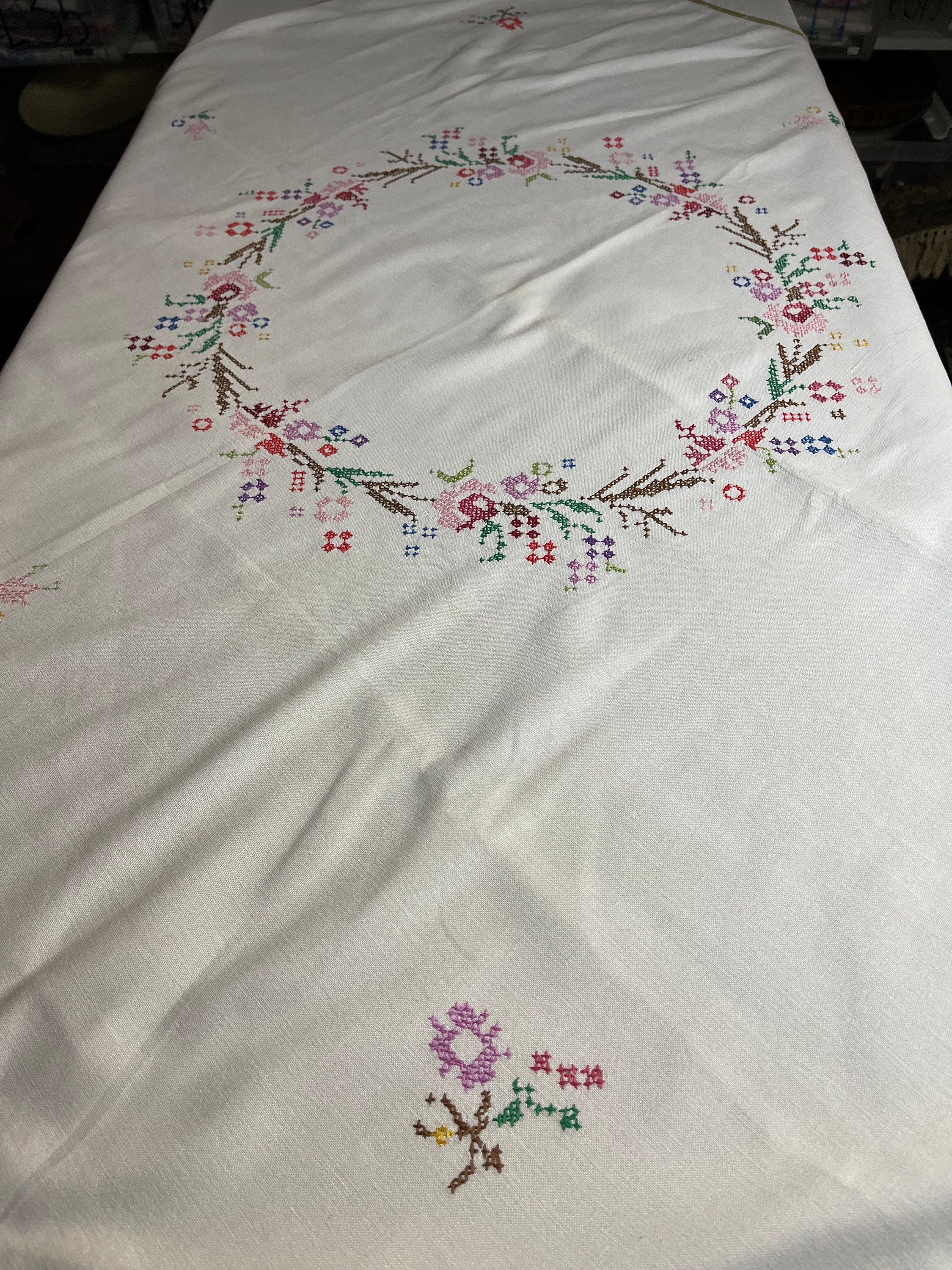 Beautiful Swedish Hand-embroidered Tablecloth - Etsy
